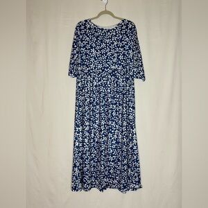 Floral Blue and White Maxi Dress